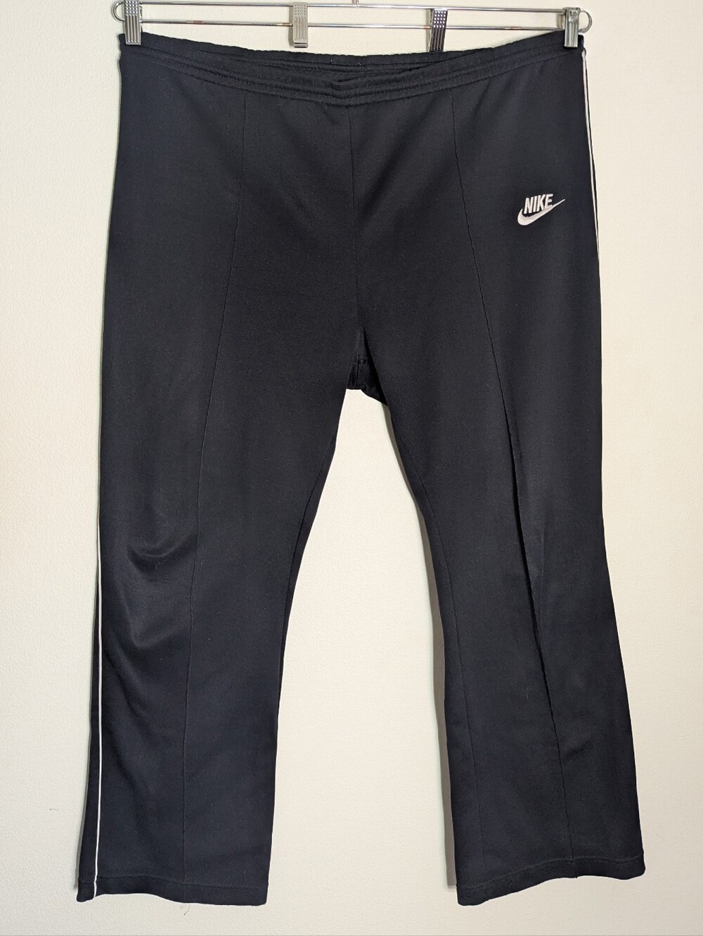 Vintage Nike Mens Track Pants 80s 90s Blue Tag Swoosh White Piping Athleisure XL